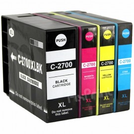 Cartridge Tinta Xantri Can PGI2700 XL PGI 2700XL PGI2700XL Magenta, Refill Printer MAXIFY iB4070 iB4170 MB5070 MB5170 MB5370 MB5470 Chip