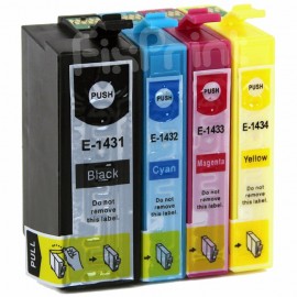 Cartridge Tinta Xantri EP 143 T143 T 143 Black, Tinta Printer EP Work Force WF7511 WF7521 WF3011 WF3521 WF7011 ME900WD 940FWD 960FWD 