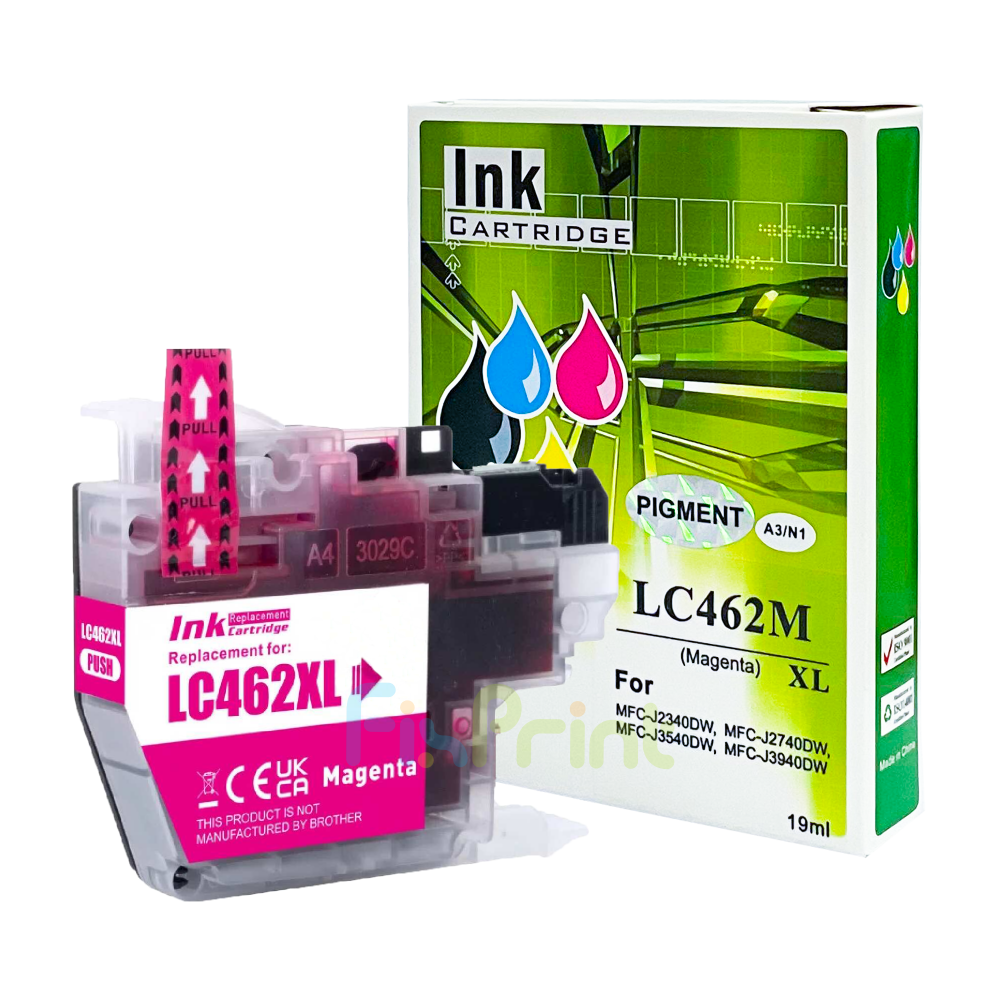 Cartridge Xantri Bro LC462XL LC-462XLM LC 462 XL Magenta Chip, Printer Bro MFC-J2340DW MFC-J2740DW MFC-J3540DW MFC-J3940DW