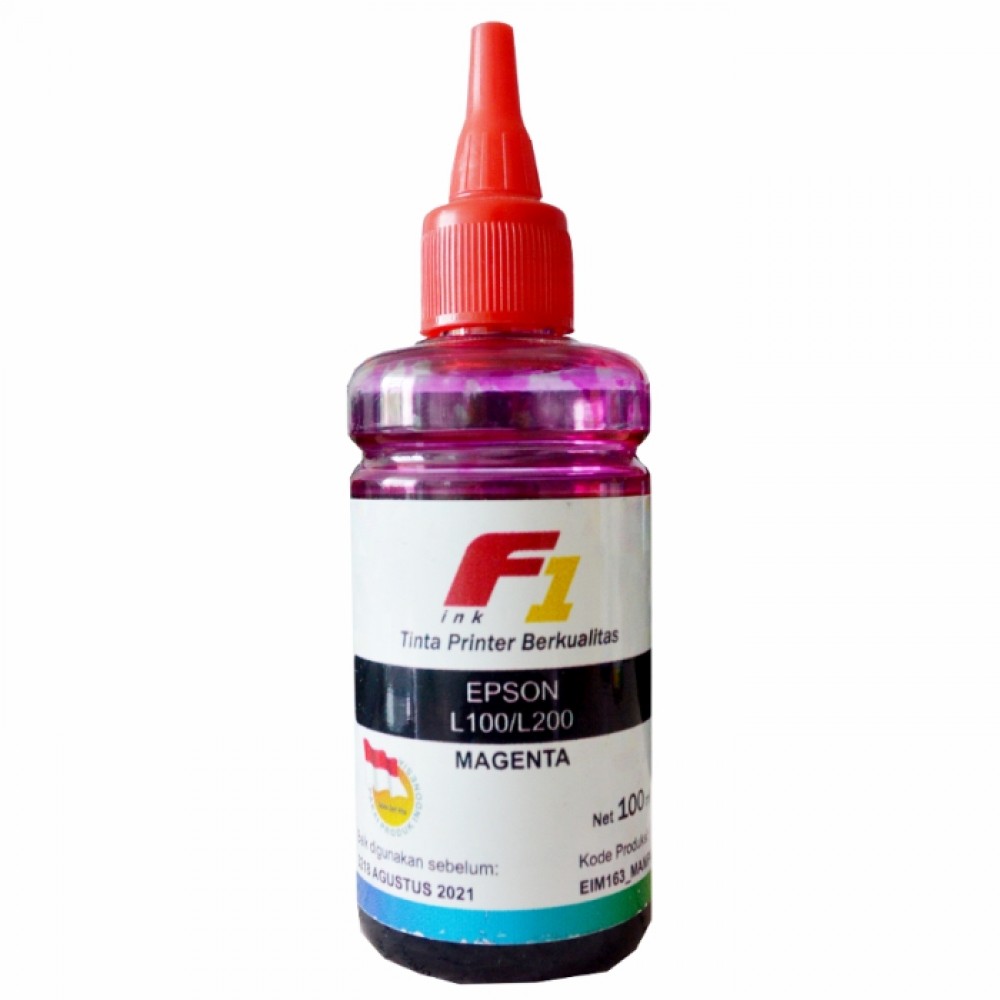 Tinta Refill Dye Base F1 (BOTOL BULAT) Magenta 100ml Printer EP L Series L380 L650 L460 L465 L480 L485 L605 L405 L455 L385 L805 L810 L850 L110 L210 L350 L800 L1300 L1800 L365 L310 L360 L220 L565 L120 L355 L550 L555 L100 L200